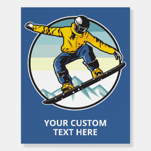Custom text SNOWBOARDER Foam Board