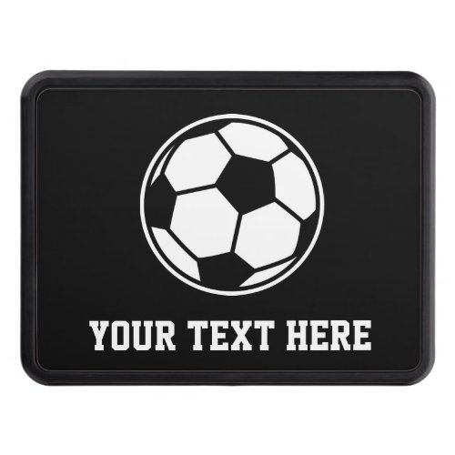 Custom text soccer ball sports logo car hitch cover