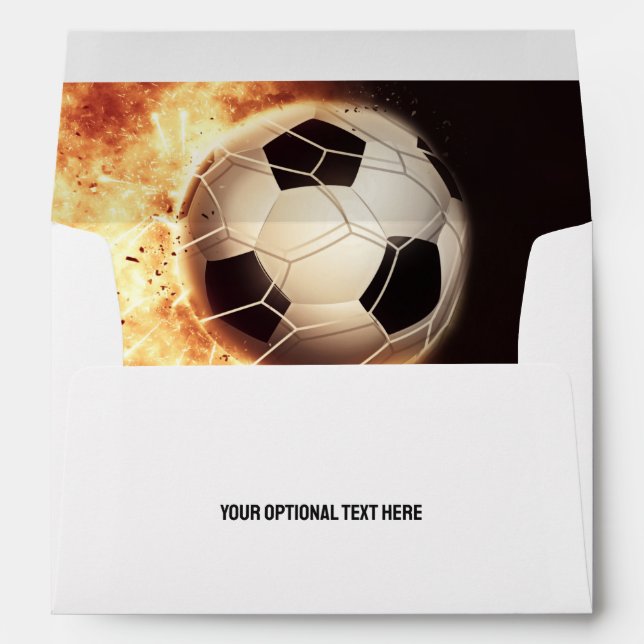 Custom Text Soccer Player Envelope (Back (Bottom))