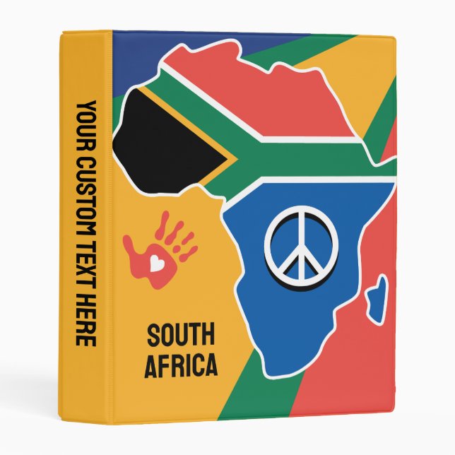 Custom Text South Africa Mini Binder (Front/Spine)