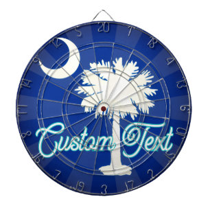 Custom Text SOUTH CAROLINA Flag Design Dart Board