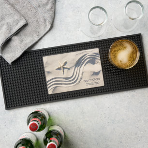 Custom text Starfish Bar Mat