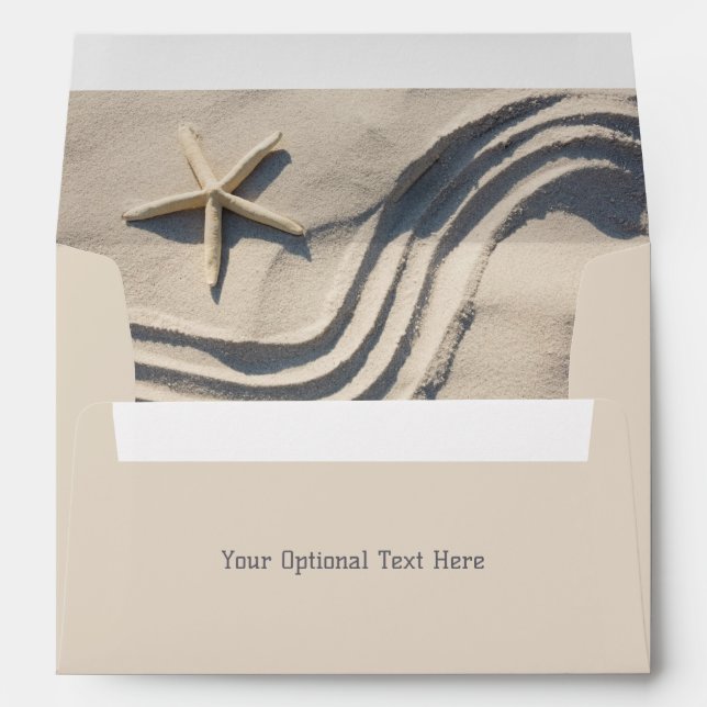 Custom Text Starfish Envelope (Back (Bottom))
