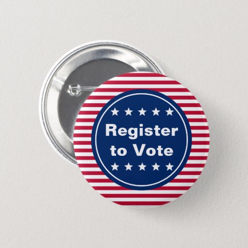 Custom Text Stars and Stripes Register to Vote Button