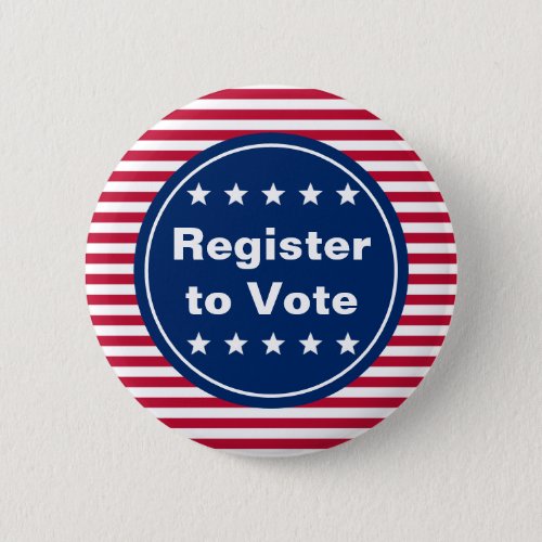 Custom Text Stars and Stripes Register to Vote Button