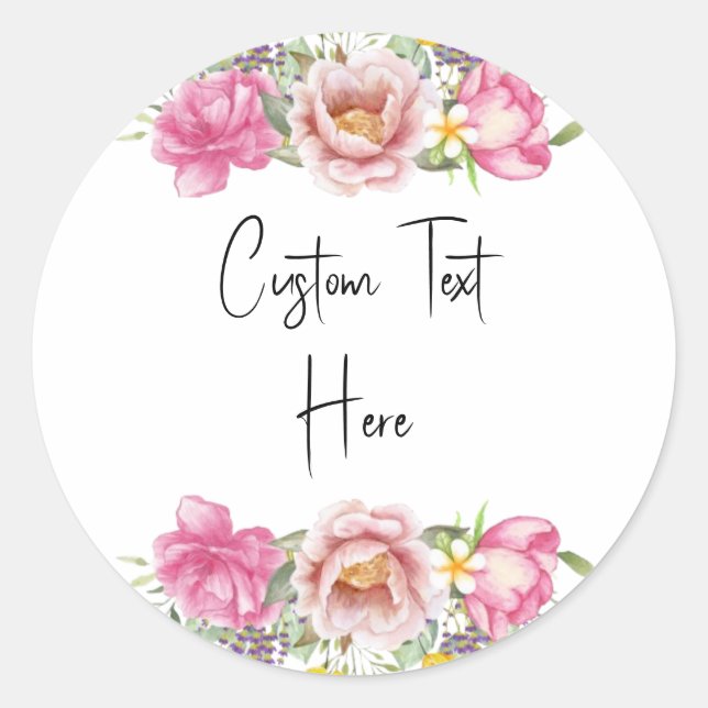 Custom Text Sticker (Front)