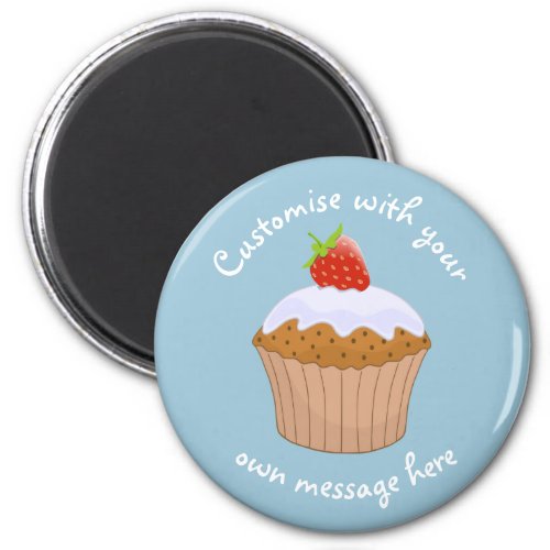 Custom Text Strawberry Bun Cute Magnet