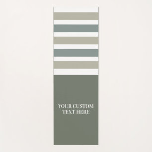 Custom text Stripes Pattern yoga mat