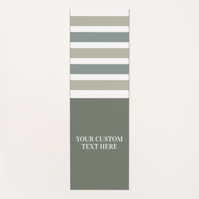 Custom text Stripes Pattern yoga mat (Front)