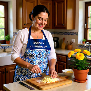 Custom text💙 Stunning blue Azulejos Apron
