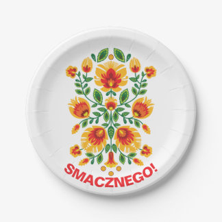 Custom text💛🧡❤️Stunning polish Folk Wycinanki Paper Plates