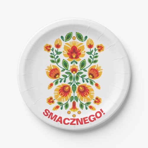 Custom text️Stunning polish Folk Wycinanki  Paper Plates