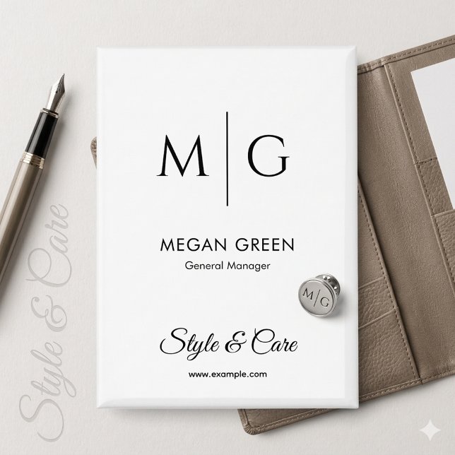 Custom Text Stylish Name Brand Button Display (Custom Text Stylish Name Brand Button Display)