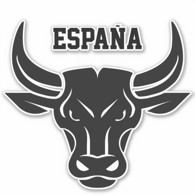 Custom text Stylized Bull Sticker (Front)