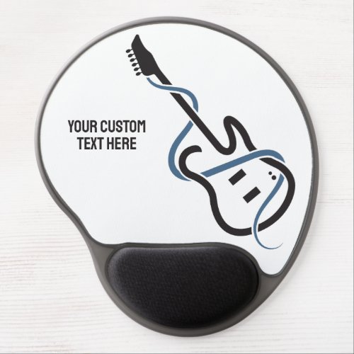 Custom Text Stylized Guitar Gel Mouse Pad