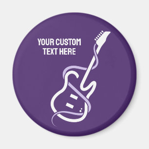 Custom Text Stylized Guitar Magnet