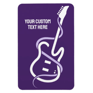Custom Text Stylized Guitar Magnet