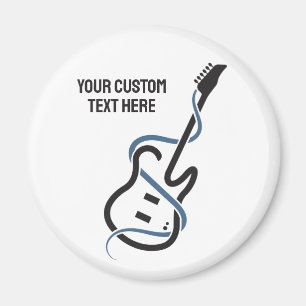 Custom Text Stylized Guitar Magnet