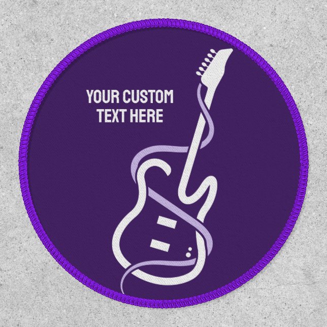 Custom Text Stylized Guitar Patch (Front)