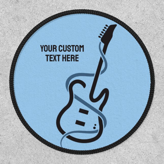 Custom Text Stylized Guitar Patch (Front)