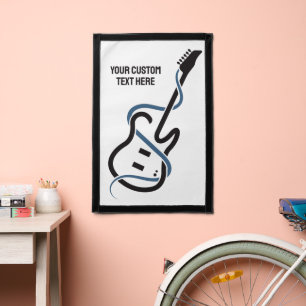 Custom Text Stylized Guitar Pennant