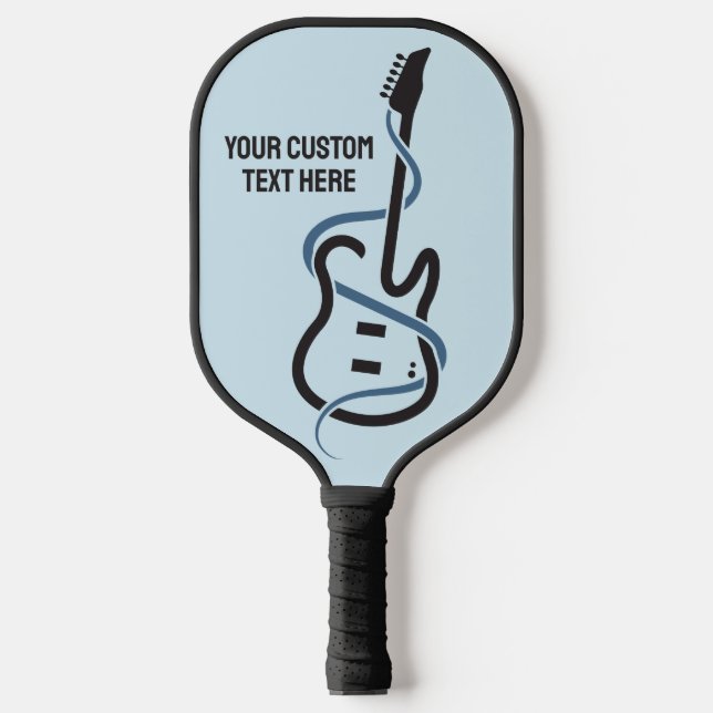 Custom Text Stylized Guitar Pickleball Paddle (Front)