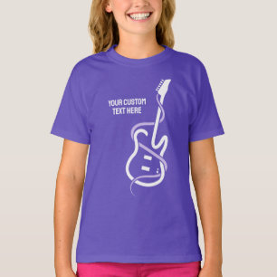 Custom Text Stylized Guitar T-Shirt