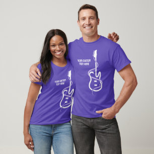 Custom Text Stylized Guitar T-Shirt