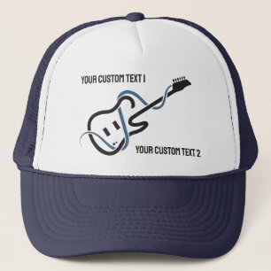 Custom Text Stylized Guitar Trucker Hat