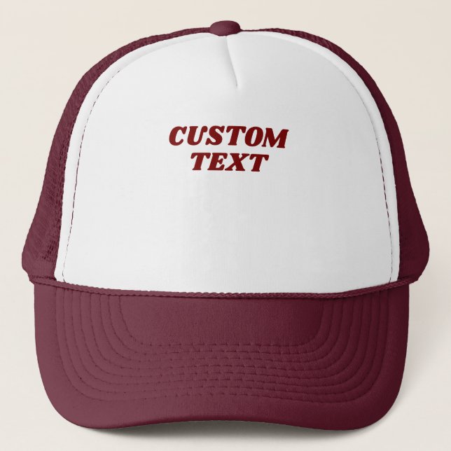 Custom Text Summer Beach Family Vacation Team Crew Trucker Hat (Front)
