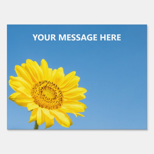 Custom text Sunflower Sign (Front)