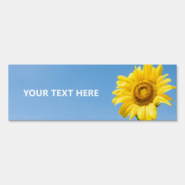 Custom text Sunflower Sign (Front)