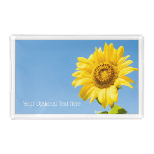 Custom text Sunflower trays