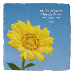 Custom text Sunflower Trivet
