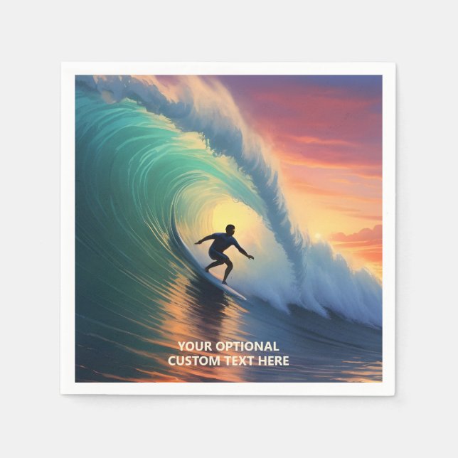 Custom Text Surfer Napkins (Front)