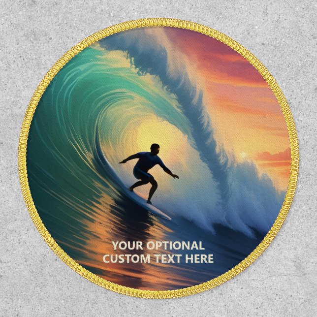 Custom Text Surfer Patch (Front)