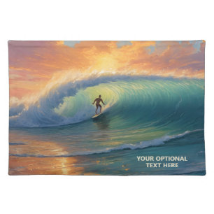 Custom Text Surfing Cloth Placemat