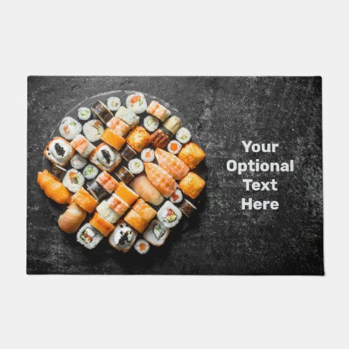 Custom text Sushi Platter Doormat