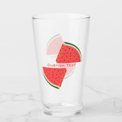 Custom Text Sweet Watermelon Glass