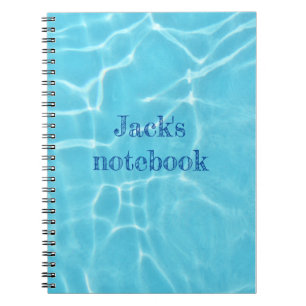custom text swimming pool back to school notebook