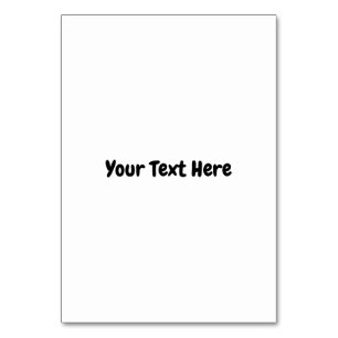 Custom Text  Table Number