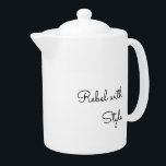 Custom Text Teapot – Personalized Tea Gift<br><div class="desc">Enjoy your tea in style with this custom text teapot, perfect for adding a personal touch to your kitchen or tea time. Ideal as a personalized gift for birthdays, holidays, or tea lovers. Customize with names, quotes, or special messages to make it truly unique. Durable, elegant, and designed for daily...</div>