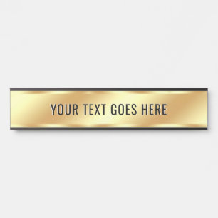Custom Text Template Room Name Gold Luxury Door Sign