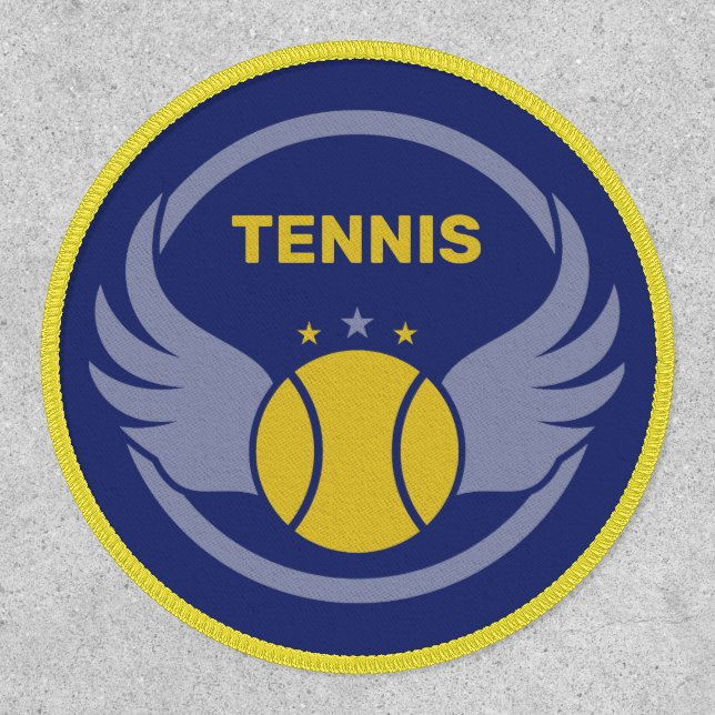 Custom Text Tennis Ball with Wings Patch (Front)