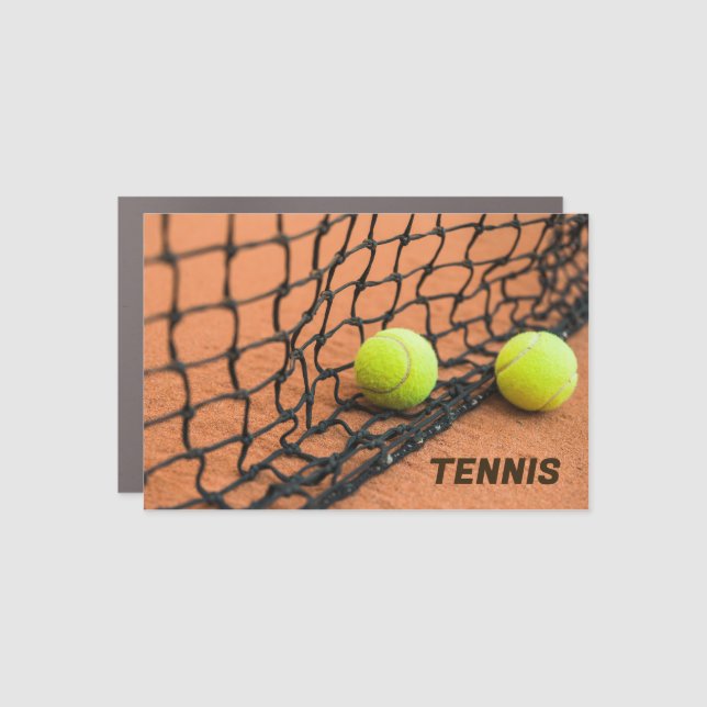 Custom Text Tennis Balls Car Magnet (Front)