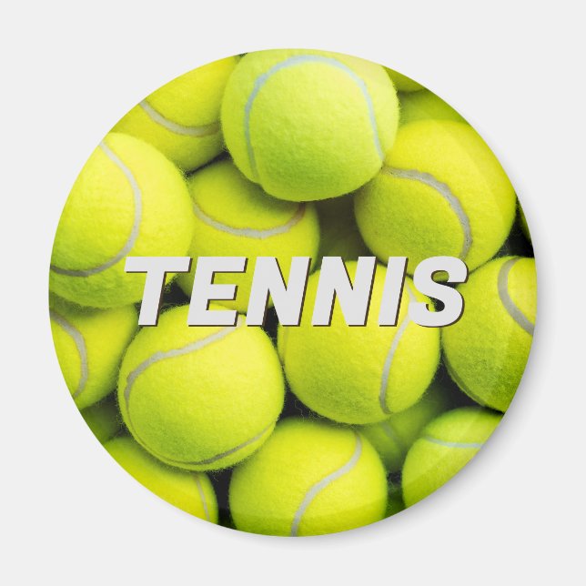 Custom Text Tennis Balls Magnet (Front)
