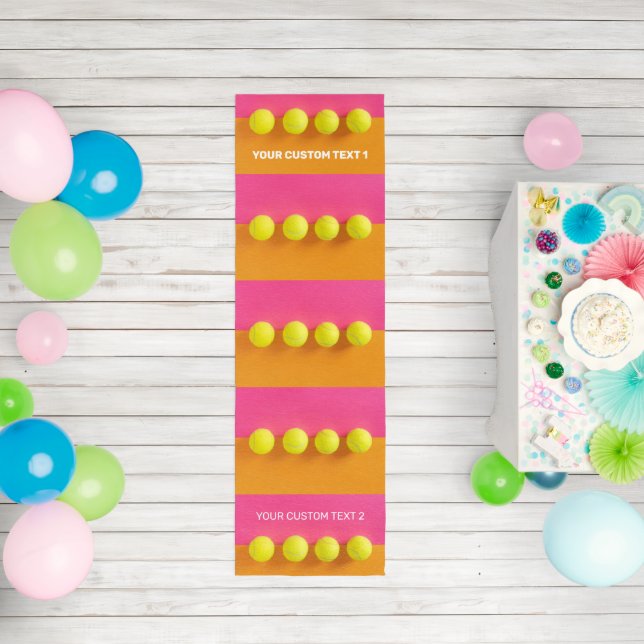 Custom Text Tennis Balls Outdoor Rug (Insitu (Birthday))
