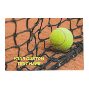Custom Text Tennis Balls Placemat