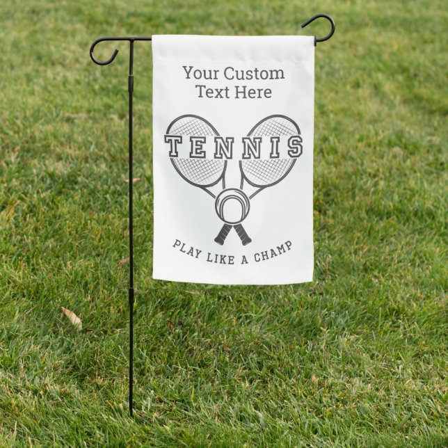 Custom Text TENNIS Garden Flag (In SItu)
