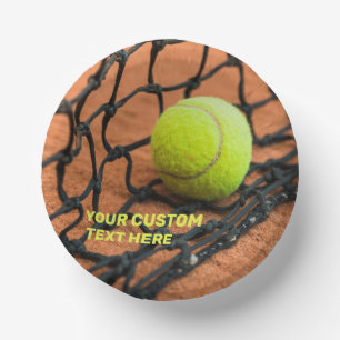 Custom Text Tennis Paper Bowls